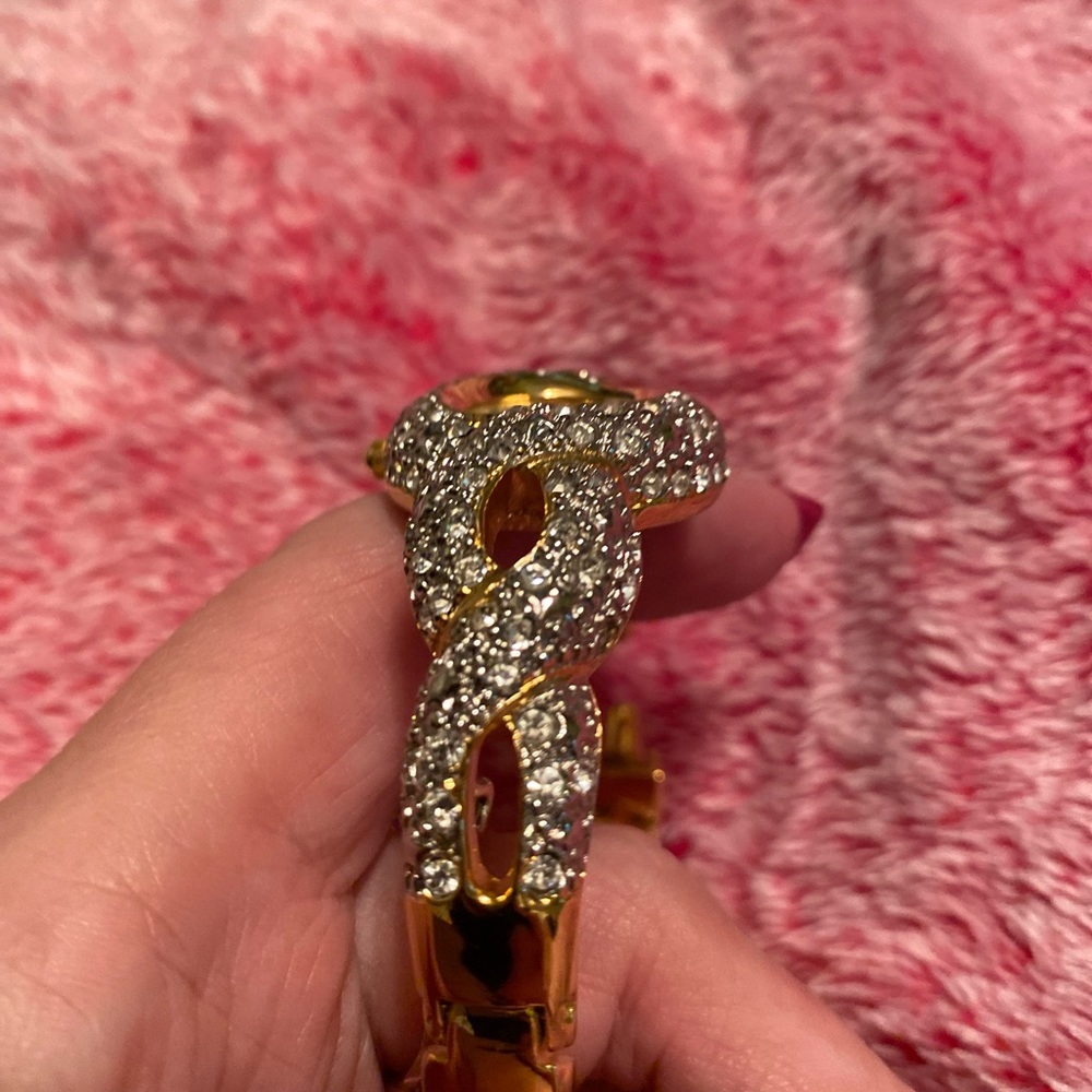 Bob Mackie Rhinestone Bangle Watch - Picture 4 of 7